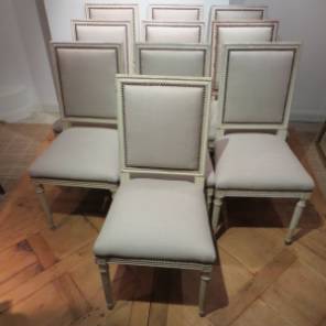 A Set of 10 French Dining Chairs